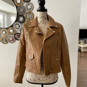 Tan leather jacket